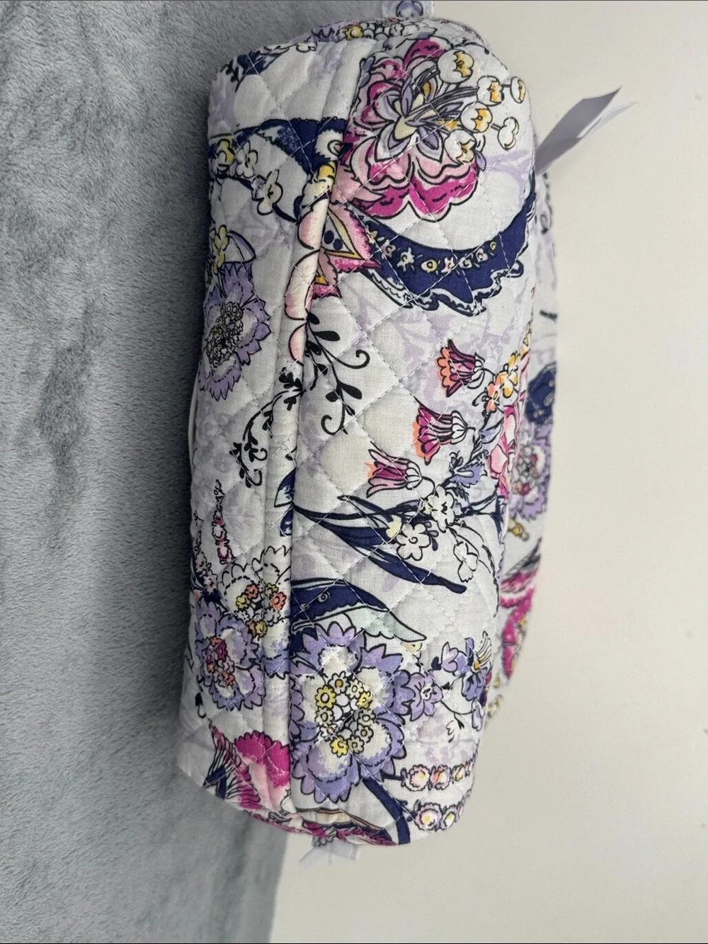 Vera Bradley Quilted Floral Cosmetic Bag - Pink & Lavender